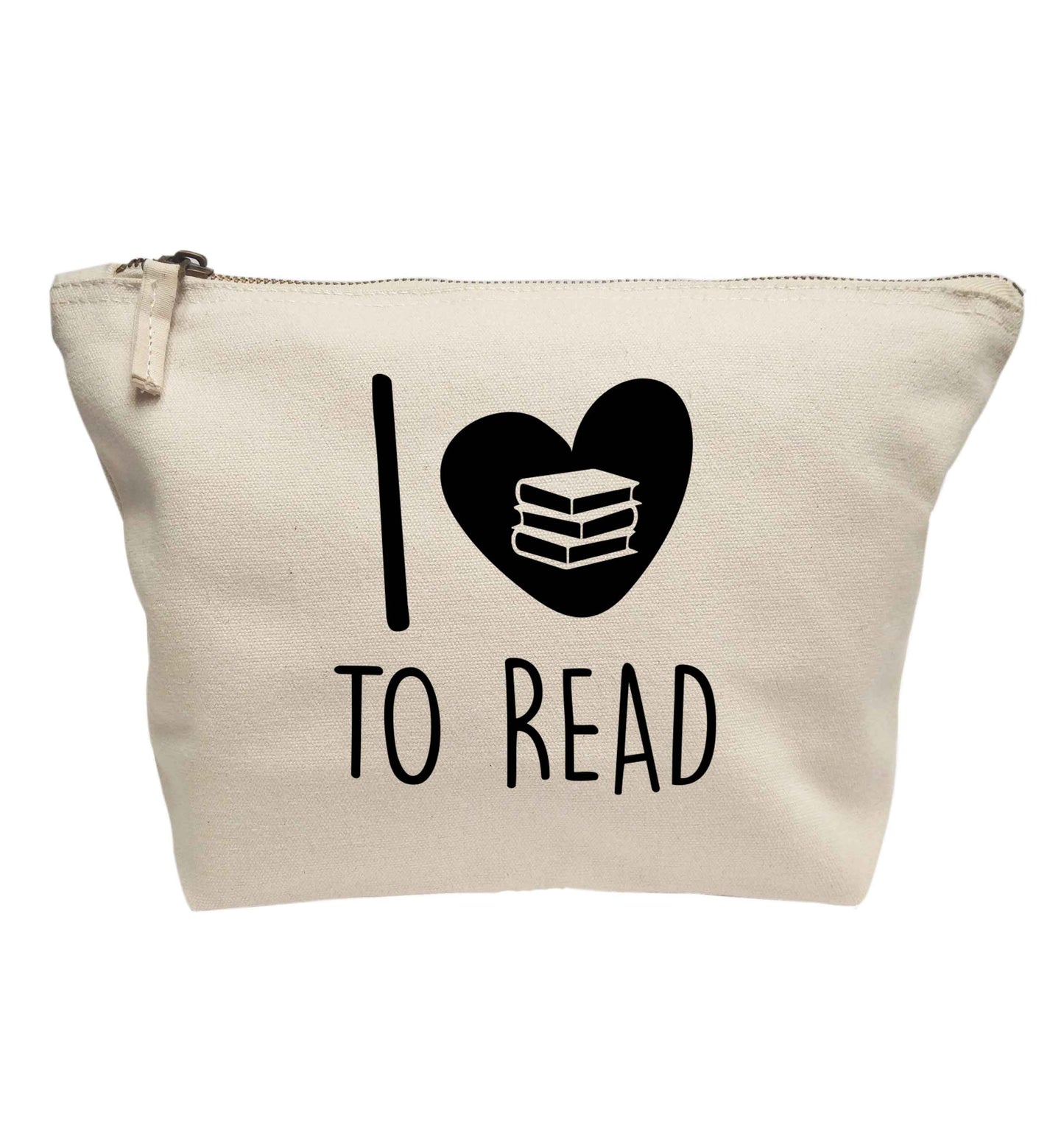 I love to read | makeup / wash bag