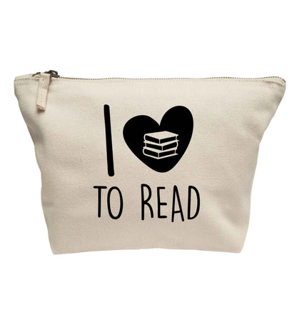 I love to read | makeup / wash bag