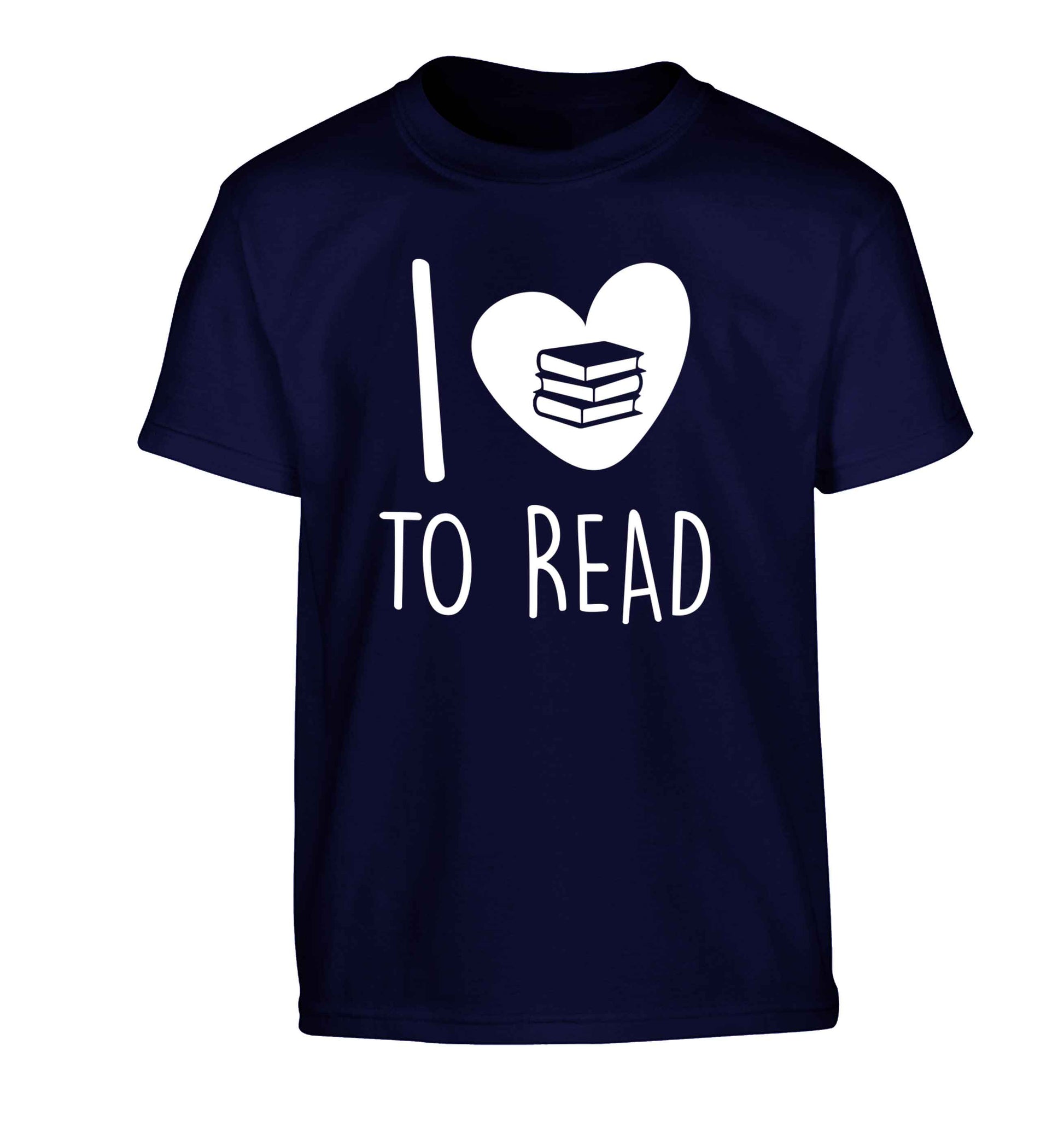 I love to read Children's navy Tshirt 12-13 Years