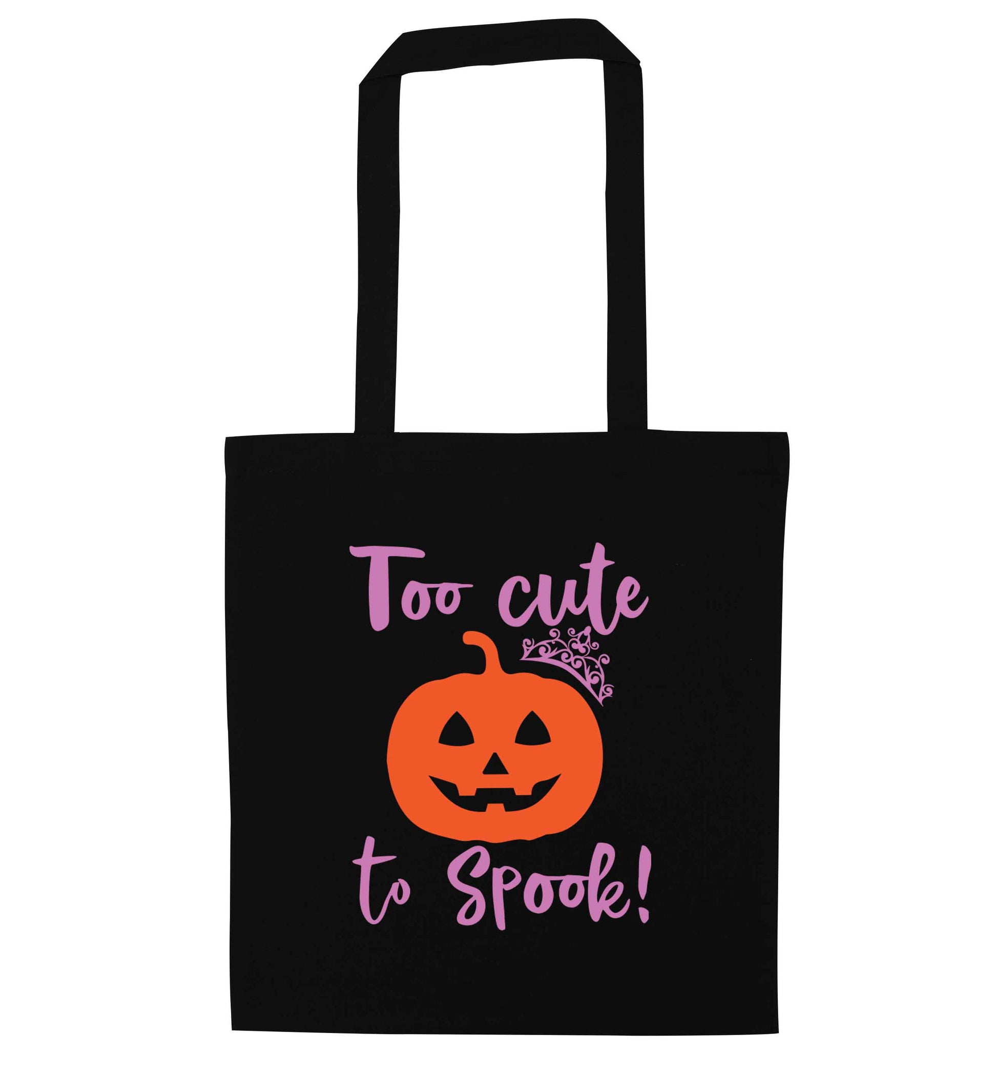 Too cute to spook! black tote bag