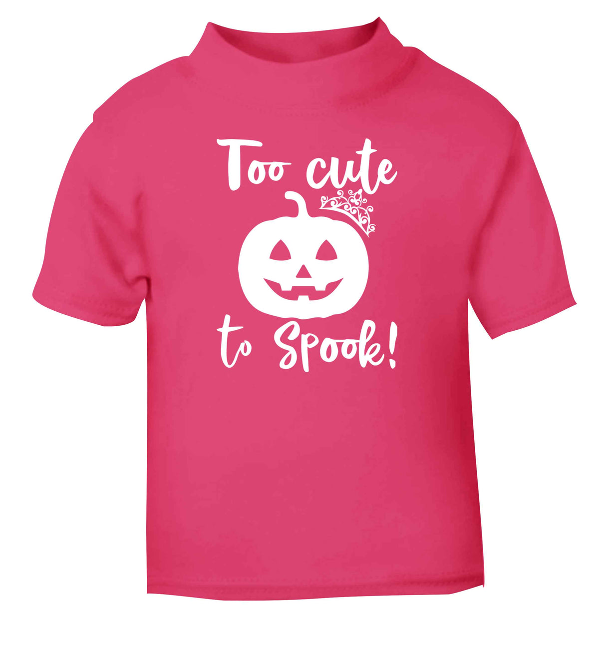 Too cute to spook! pink Baby Toddler Tshirt 2 Years
