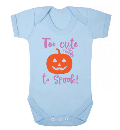 Too cute to spook! Baby Vest pale blue 18-24 months