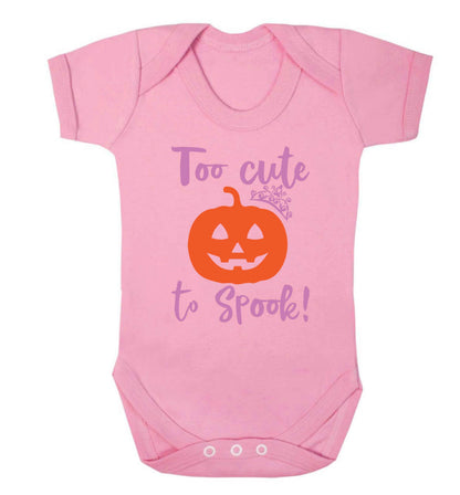 Too cute to spook! Baby Vest pale pink 18-24 months