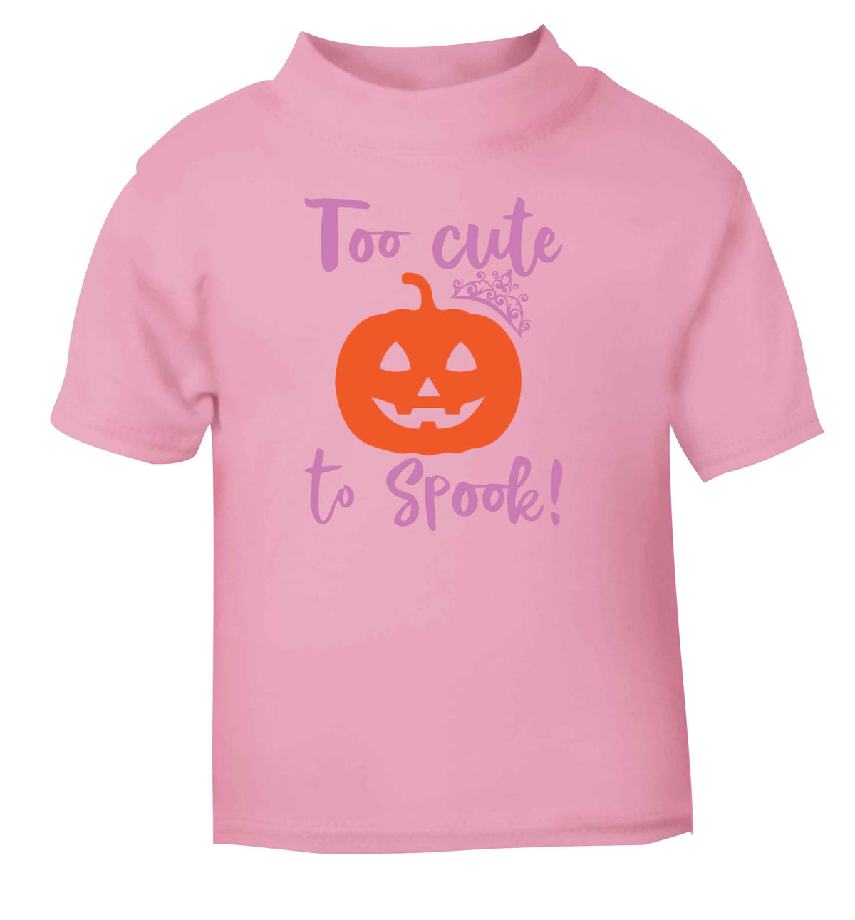 Too cute to spook! light pink Baby Toddler Tshirt 2 Years