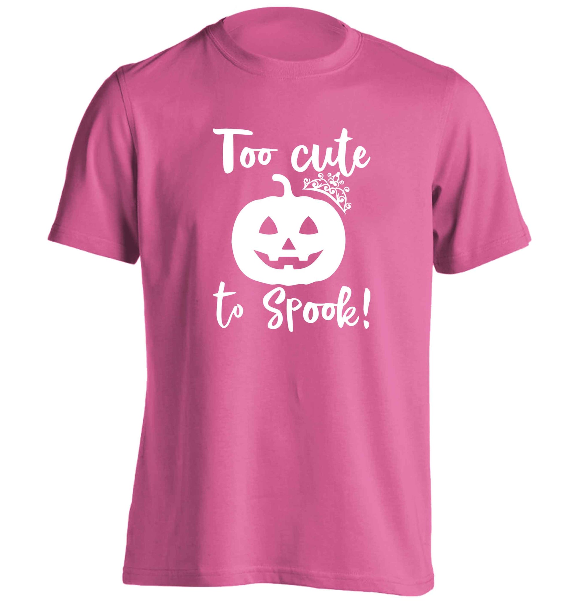 Too cute to spook! adults unisex pink Tshirt 2XL