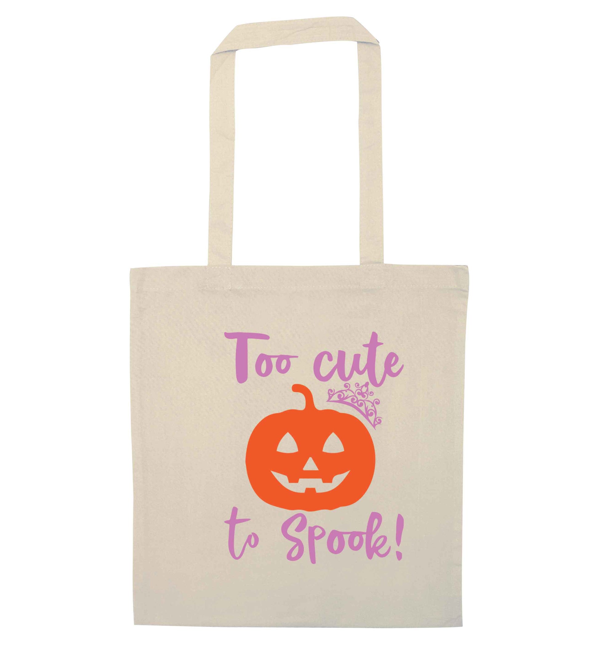 Too cute to spook! natural tote bag