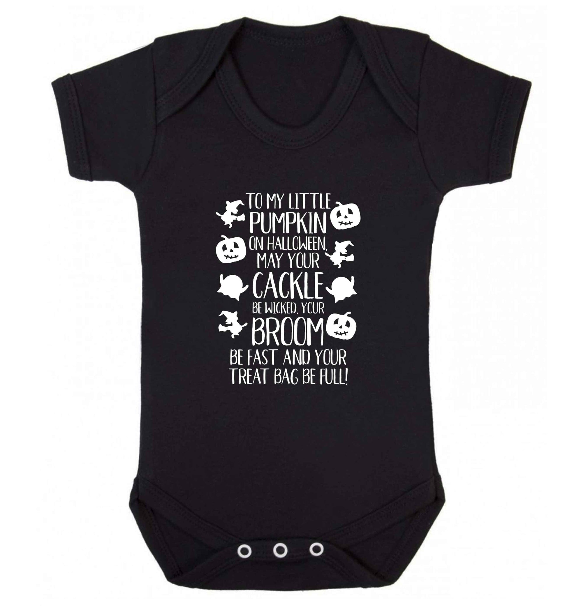 To my Little Pumpkin baby vest black 18-24 months