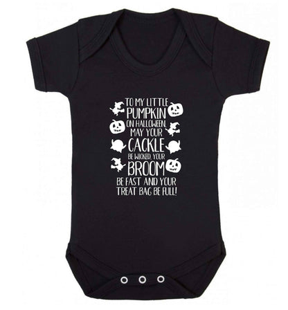 To my Little Pumpkin baby vest black 18-24 months