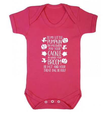 To my Little Pumpkin baby vest dark pink 18-24 months
