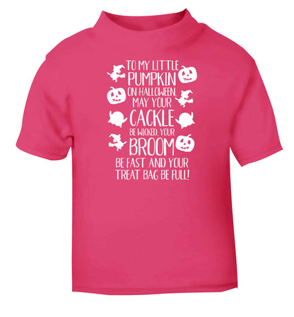 To my Little Pumpkin pink baby toddler Tshirt 2 Years