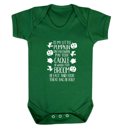 To my Little Pumpkin baby vest green 18-24 months