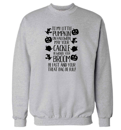 To my Little Pumpkin adult's unisex grey sweater 2XL