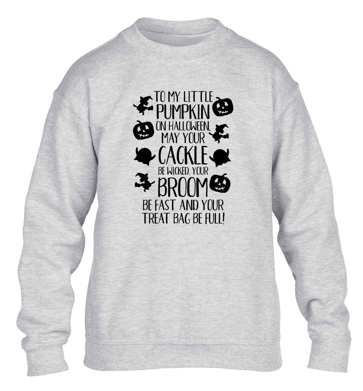 To my Little Pumpkin children's grey sweater 12-13 Years
