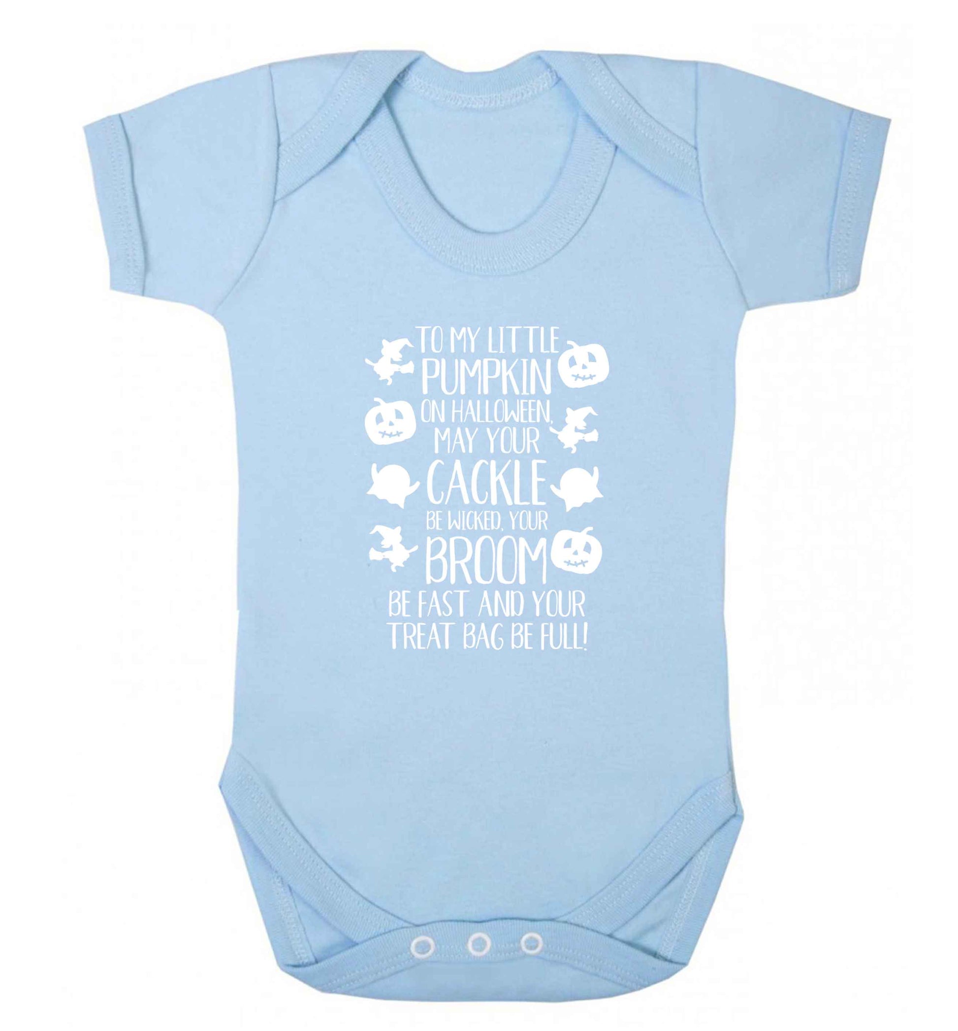 To my Little Pumpkin baby vest pale blue 18-24 months
