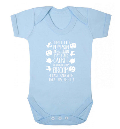 To my Little Pumpkin baby vest pale blue 18-24 months
