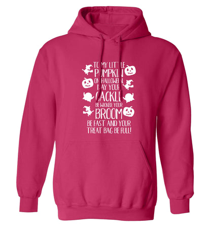 To my Little Pumpkin adults unisex pink hoodie 2XL