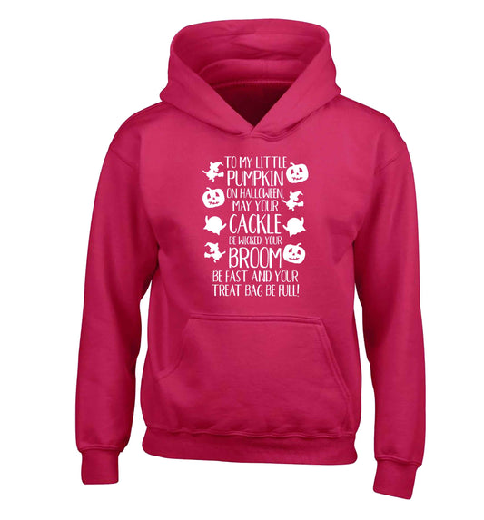 To my Little Pumpkin children's pink hoodie 12-13 Years