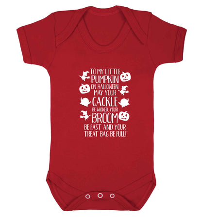 To my Little Pumpkin baby vest red 18-24 months