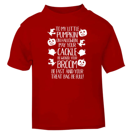 To my Little Pumpkin red baby toddler Tshirt 2 Years