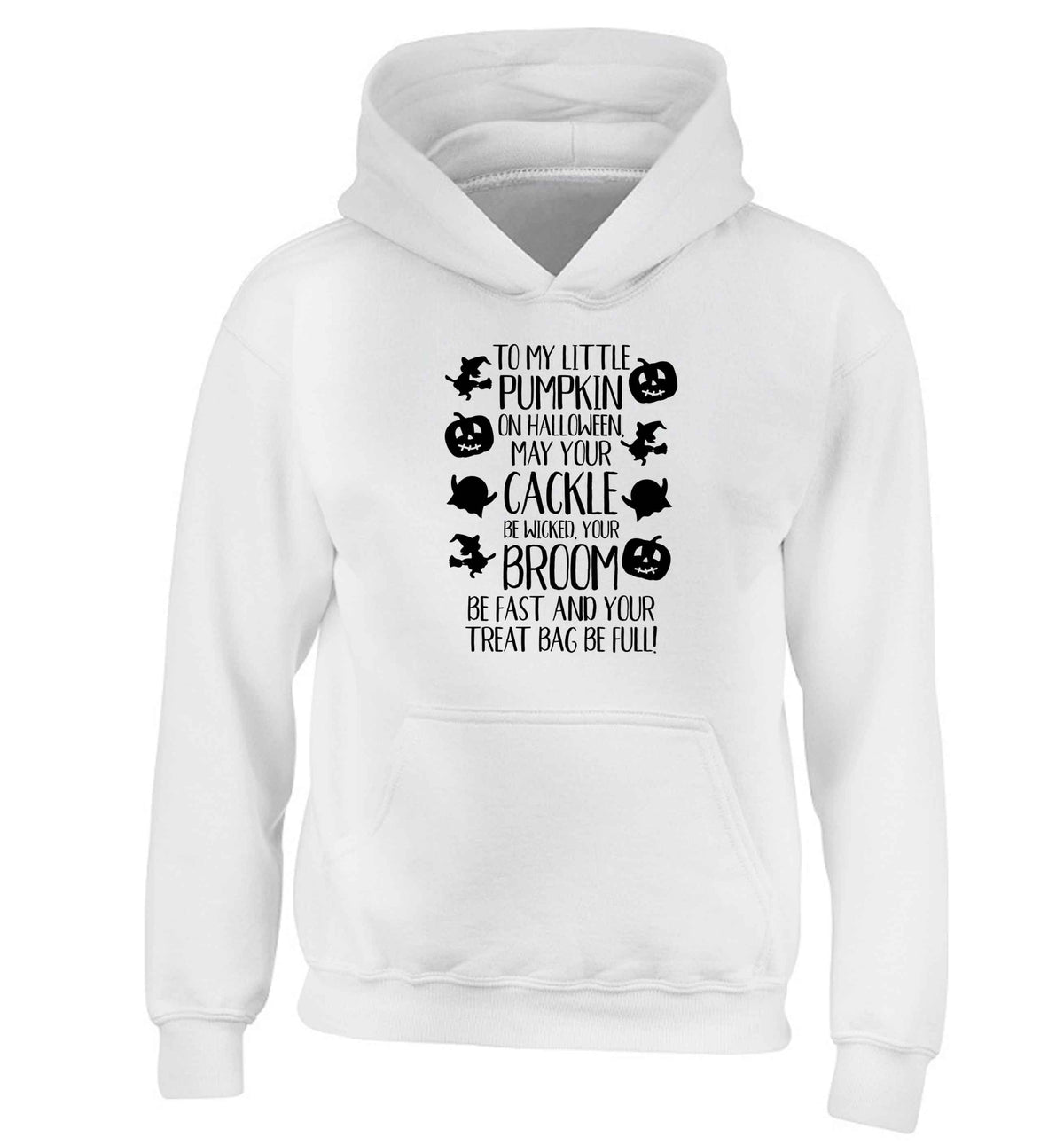 To my Little Pumpkin children's white hoodie 12-13 Years