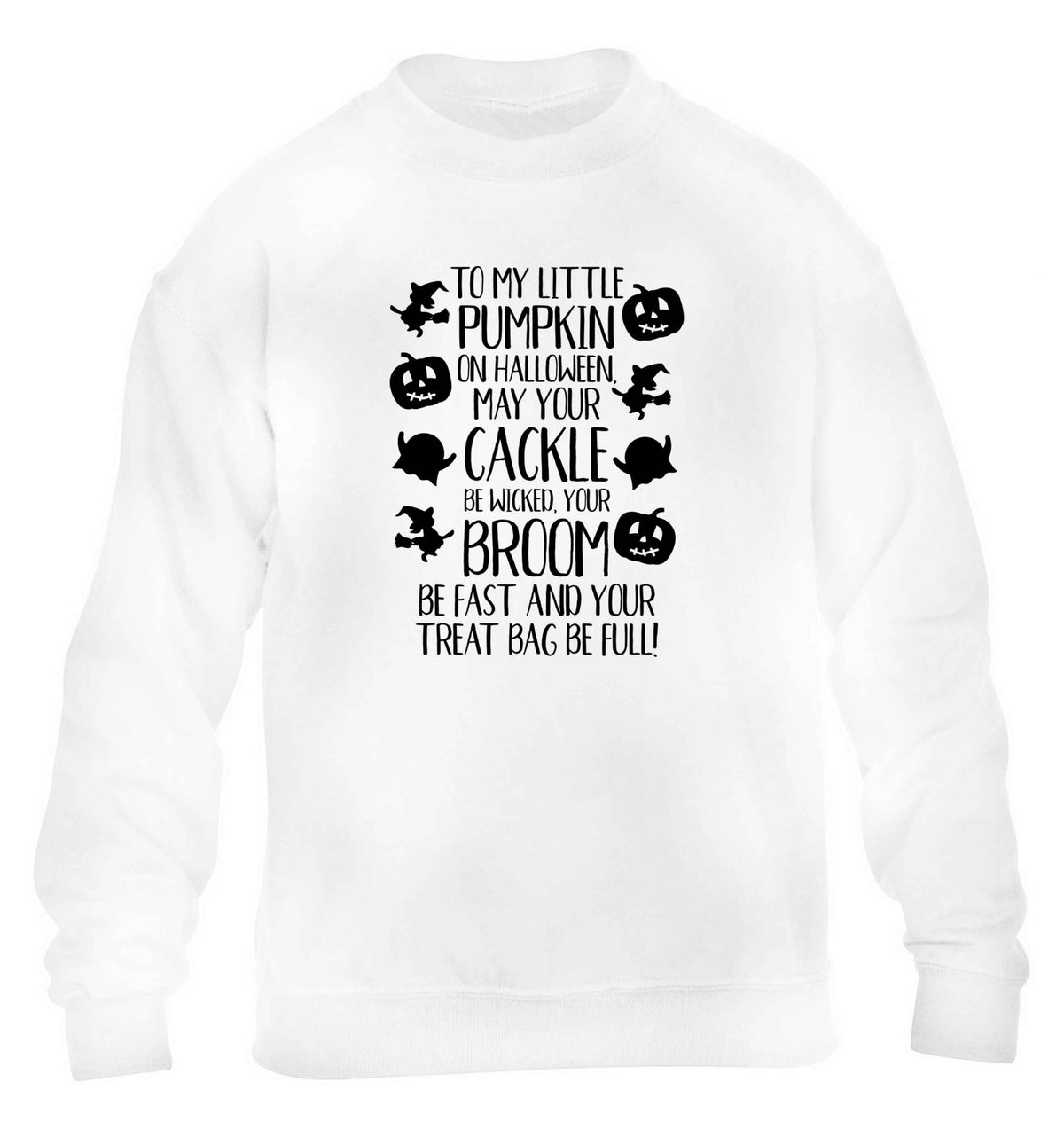 To my Little Pumpkin children's white sweater 12-13 Years