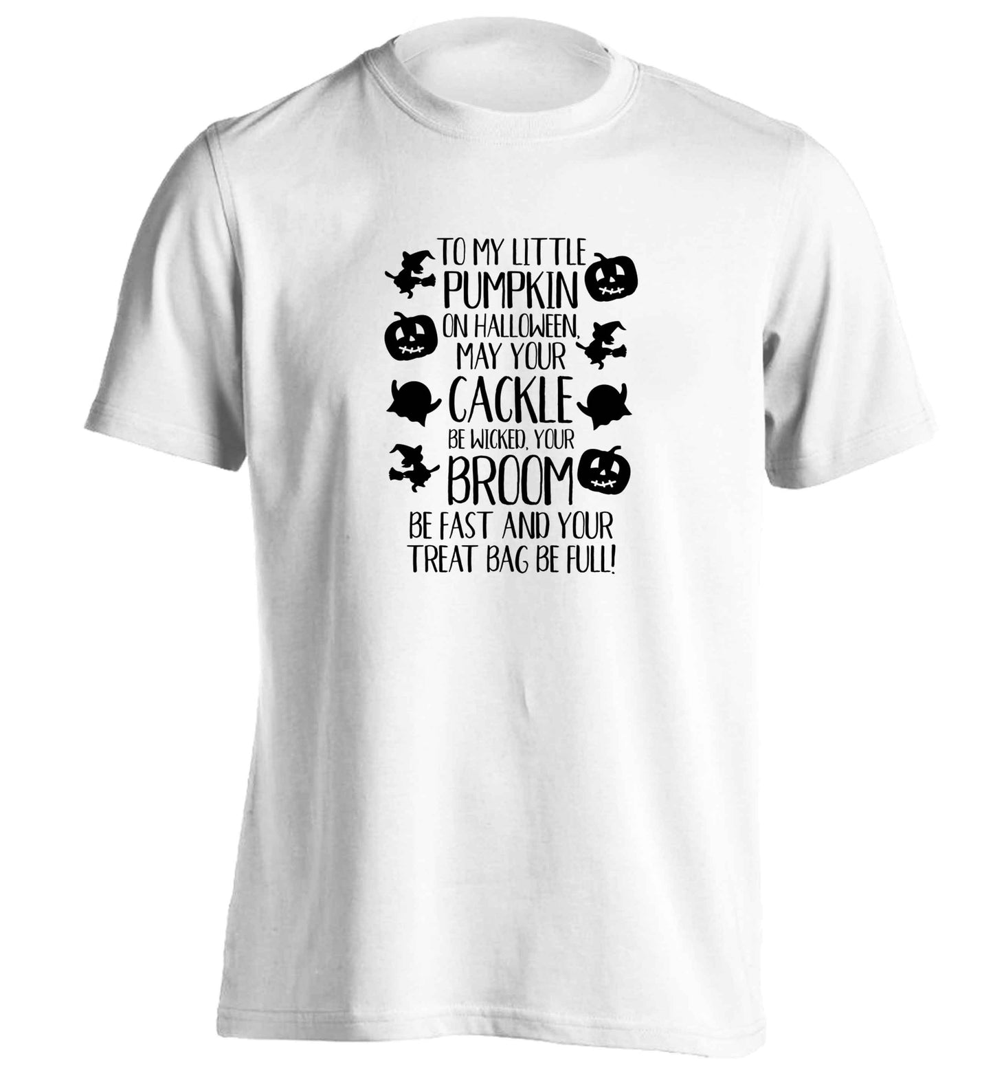 To my Little Pumpkin adults unisex white Tshirt 2XL