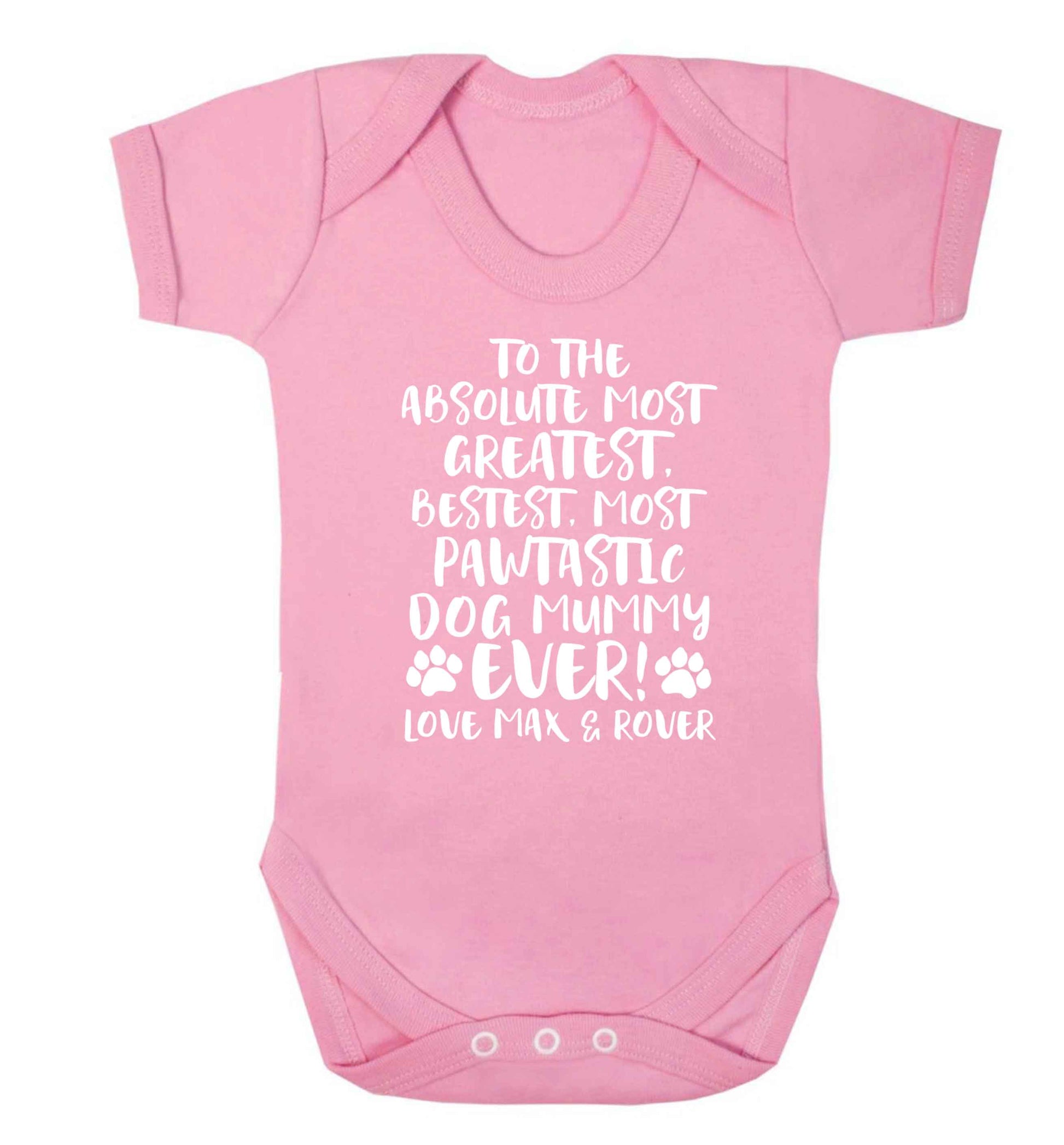 Personalsied to the most pawtastic dog mummy ever Baby Vest pale pink 18-24 months