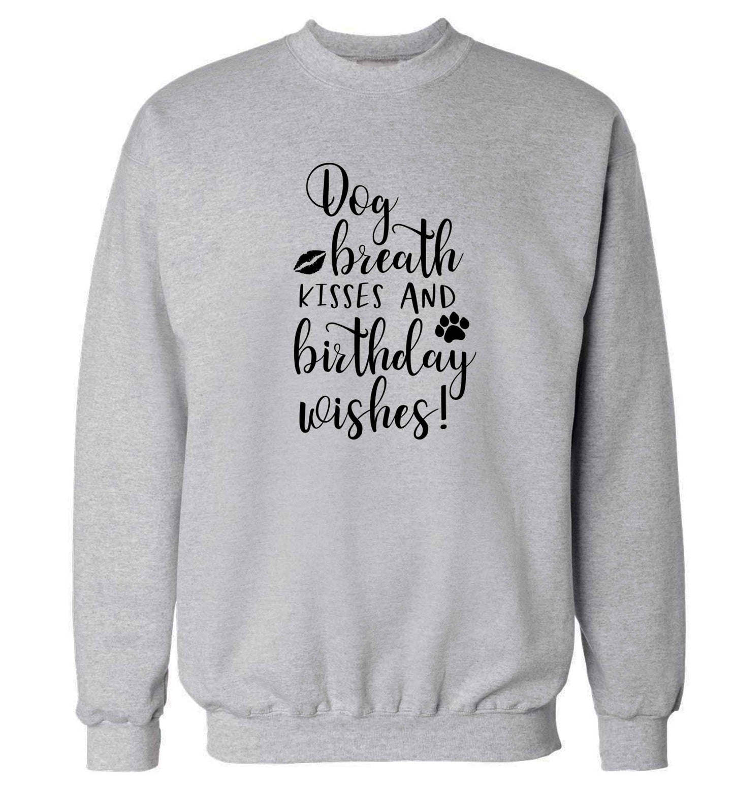 Dog breath kisses and christmas wishes Adult's unisex grey Sweater 2XL