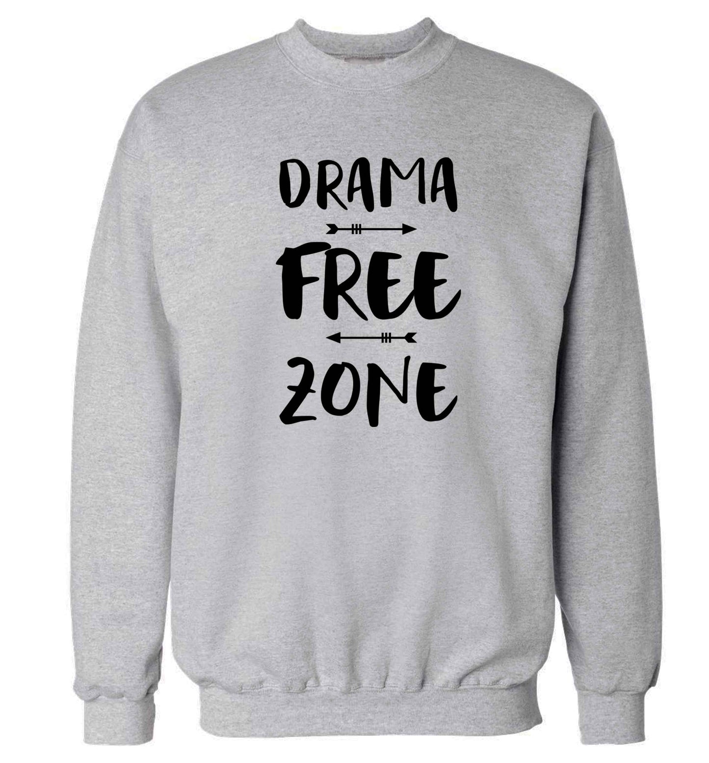 Drama free zone Adult's unisex grey Sweater 2XL