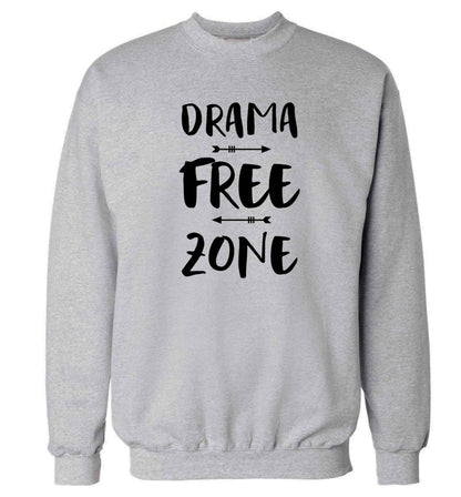Drama free zone Adult's unisex grey Sweater 2XL