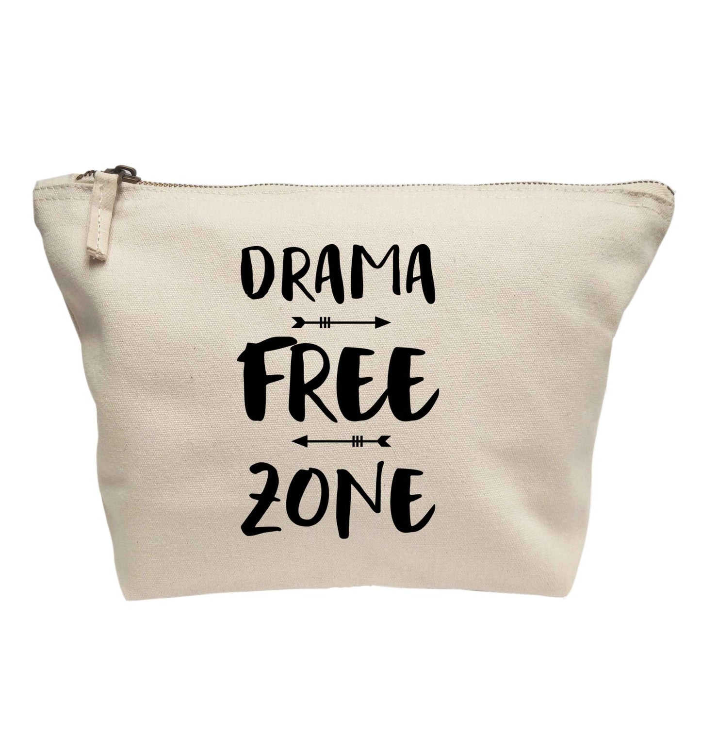 Drama free zone | makeup / wash bag