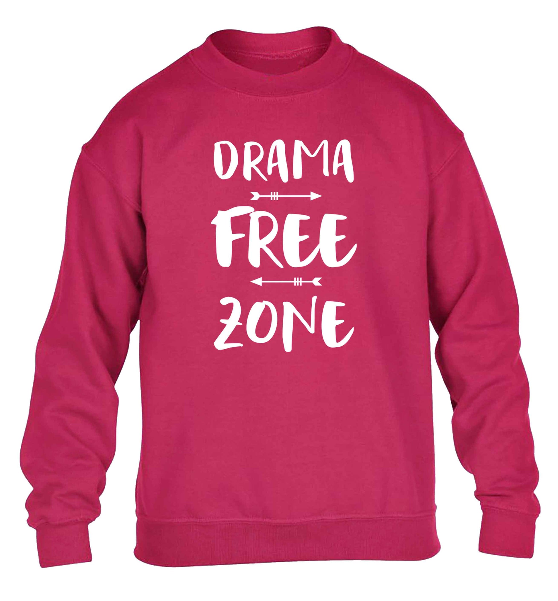 Drama free zone children's pink sweater 12-13 Years