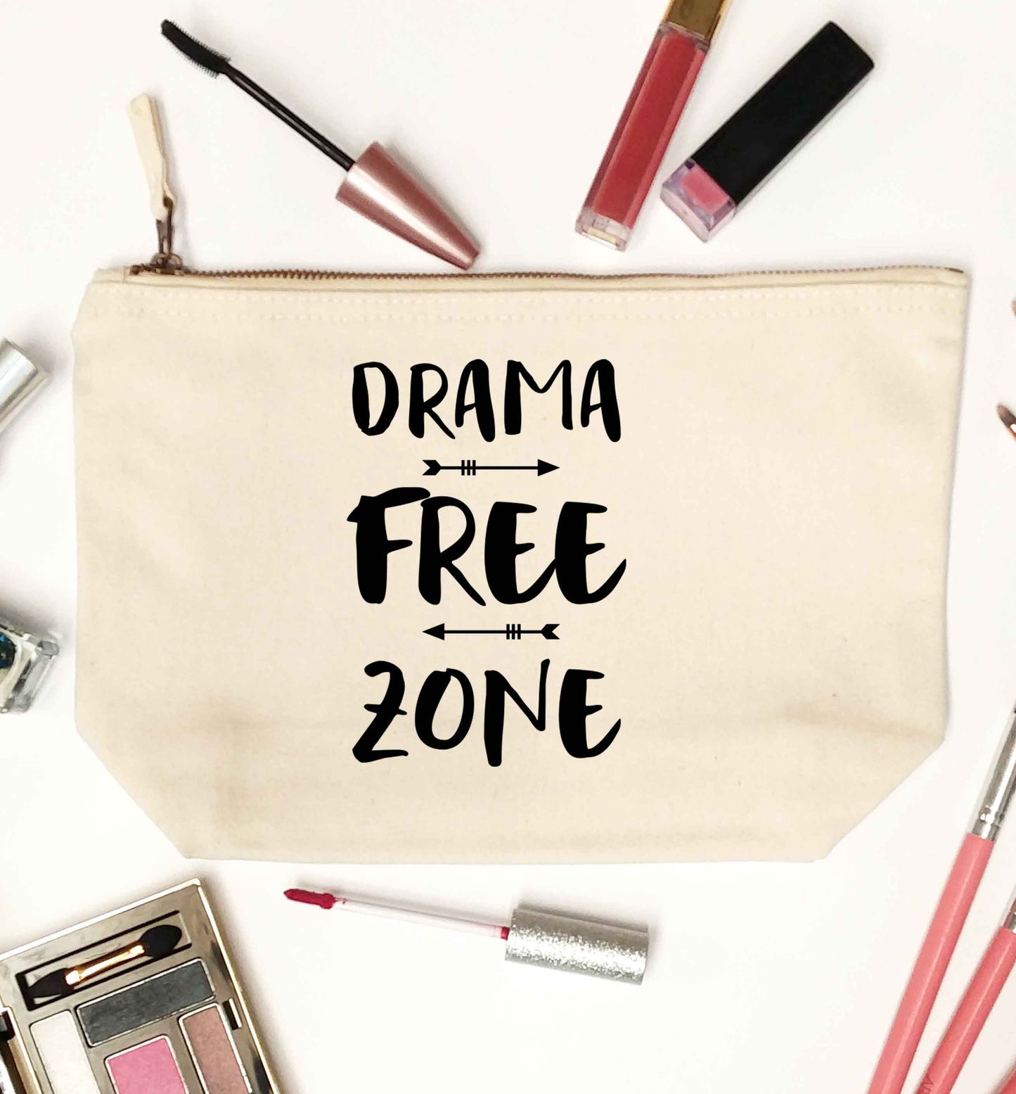 Drama free zone natural makeup bag