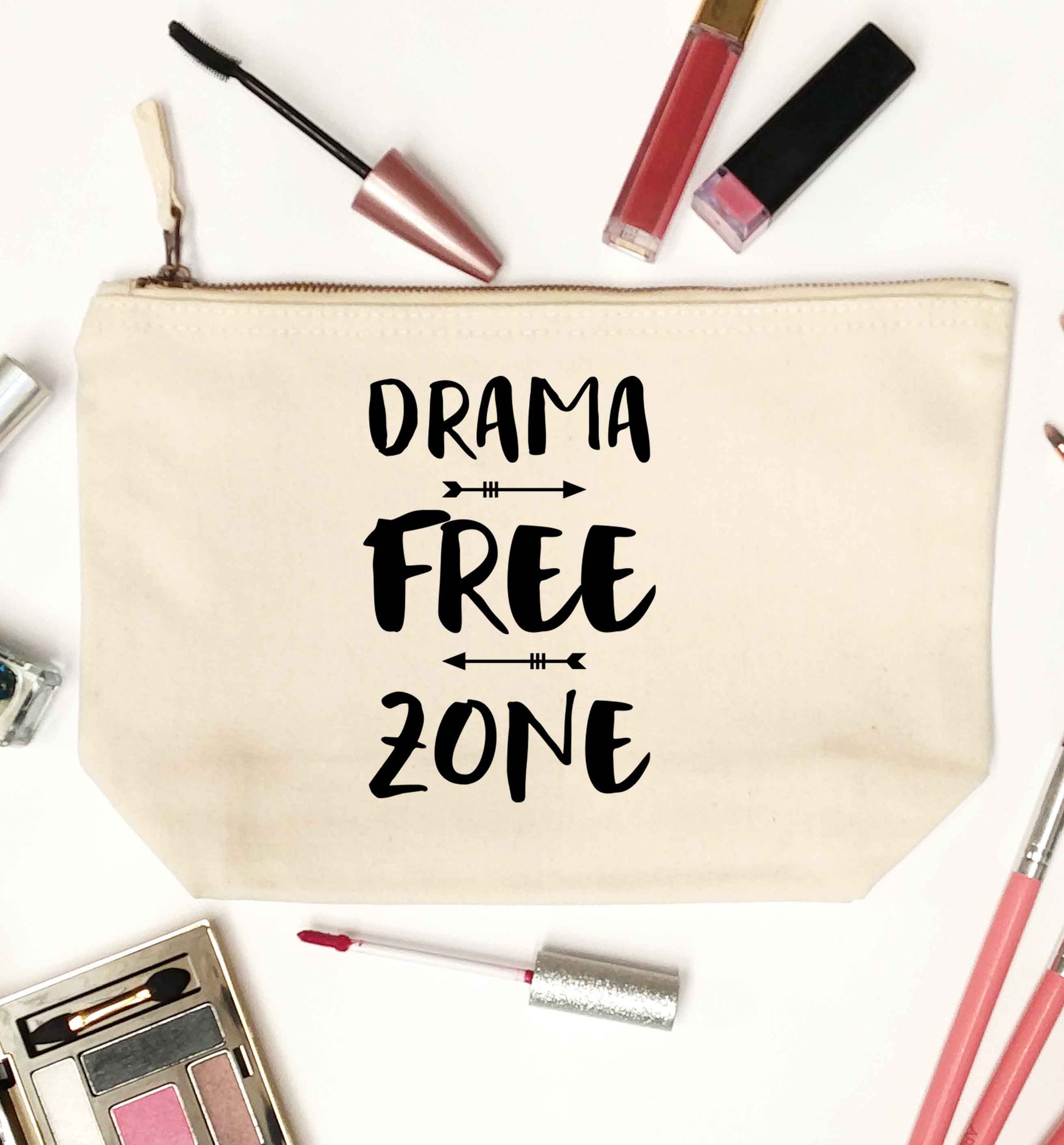 Drama free zone natural makeup bag