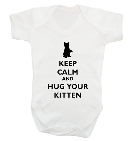 Keep calm and hug your kitten Baby Vest white 18-24 months