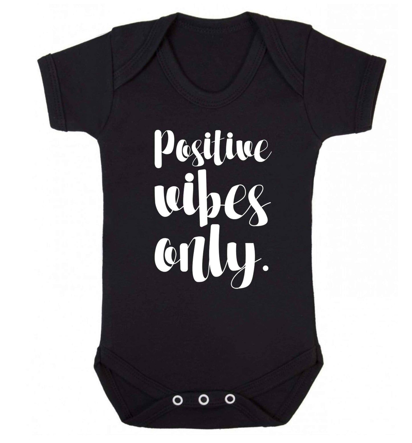 Positive vibes only Baby Vest black 18-24 months