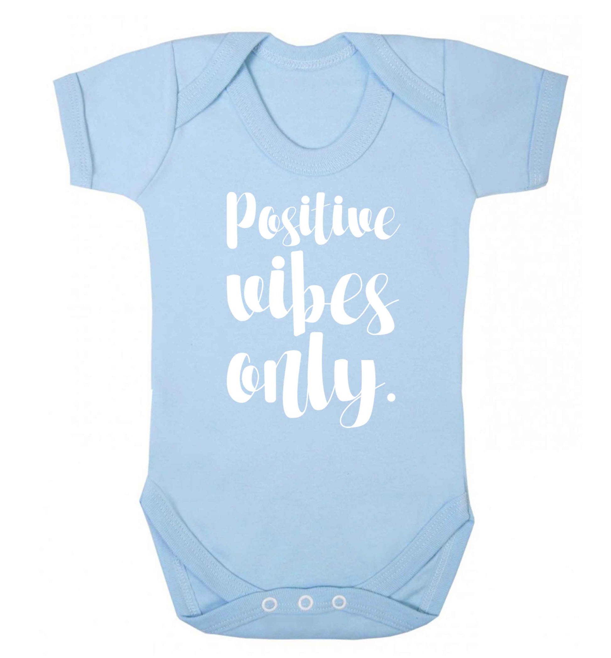 Positive vibes only Baby Vest pale blue 18-24 months