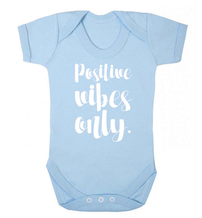 Positive vibes only Baby Vest pale blue 18-24 months