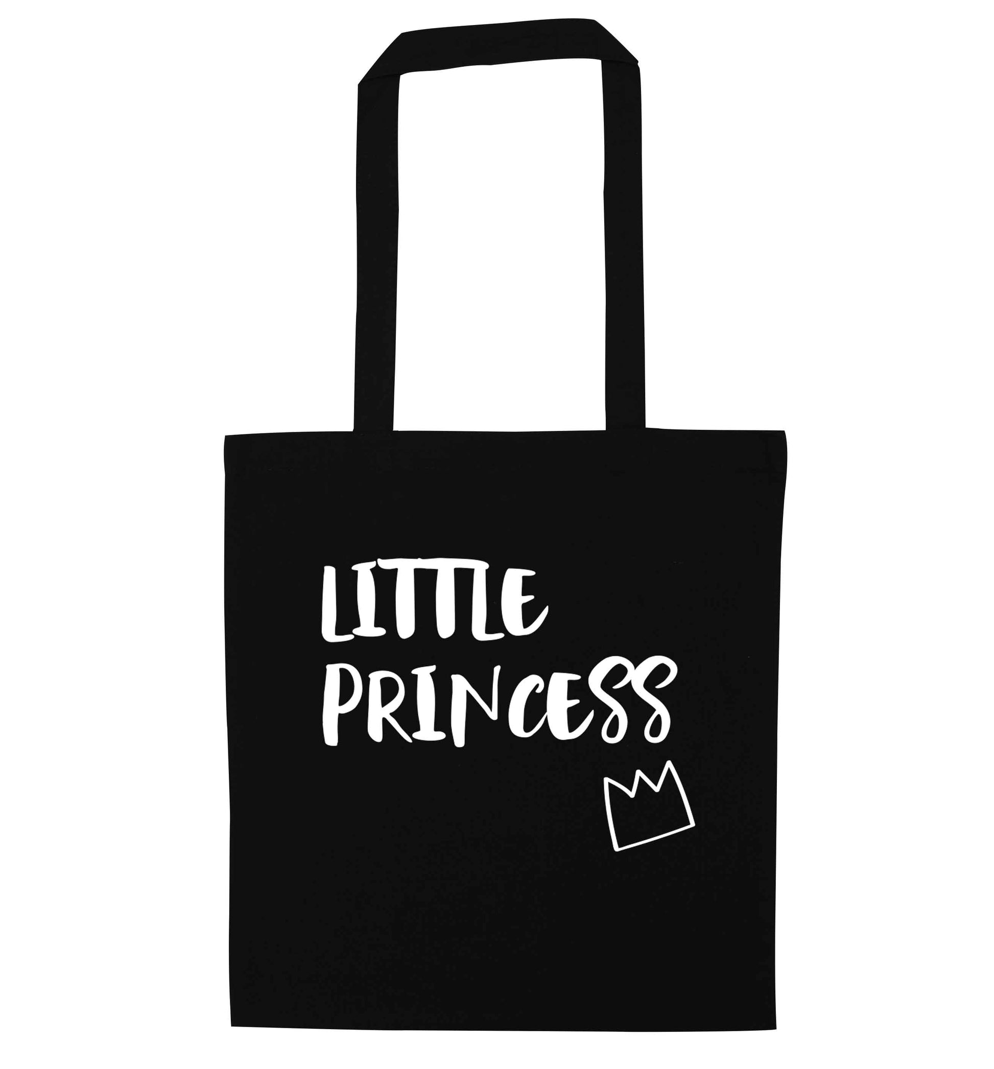 Little princess black tote bag