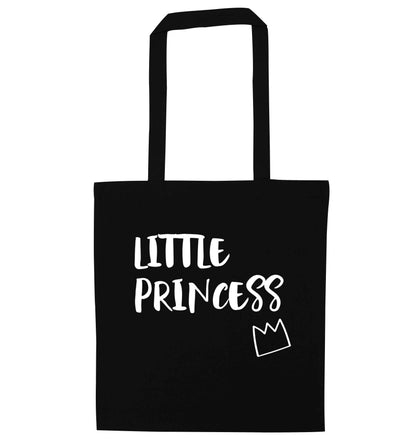 Little princess black tote bag