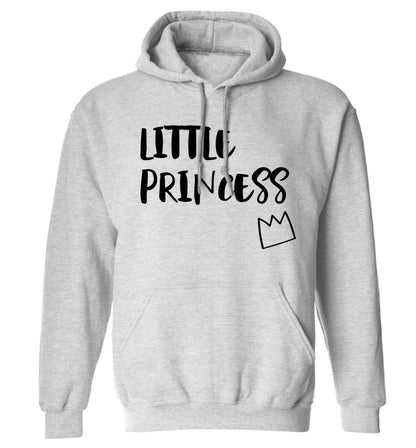 Little princess adults unisex grey hoodie 2XL
