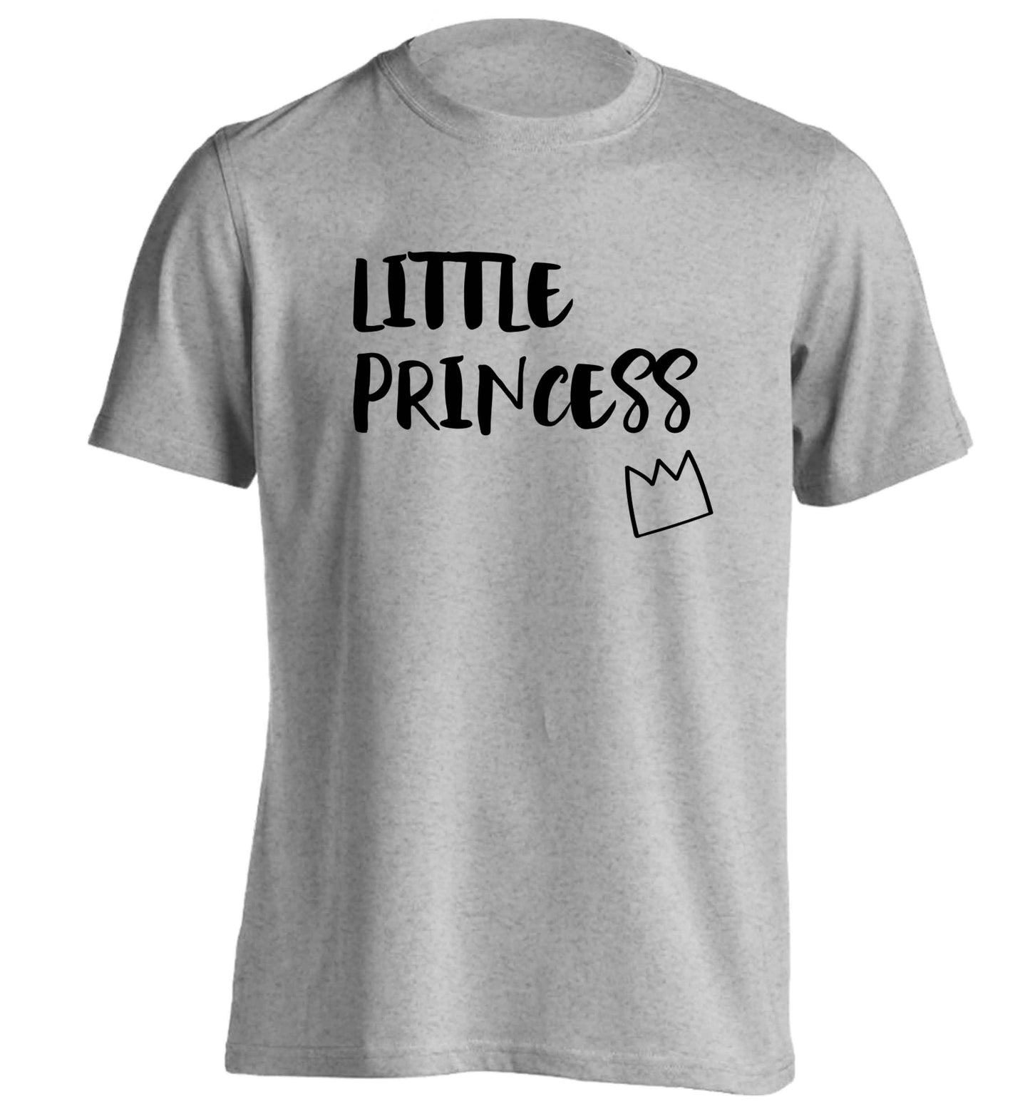 Little princess adults unisex grey Tshirt 2XL