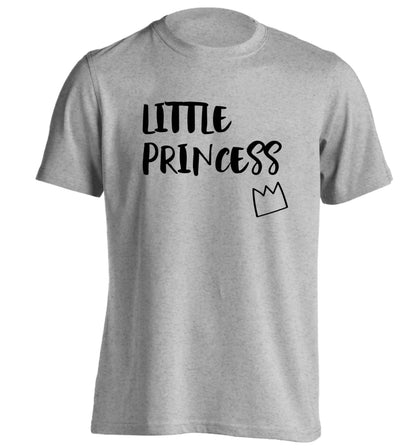 Little princess adults unisex grey Tshirt 2XL