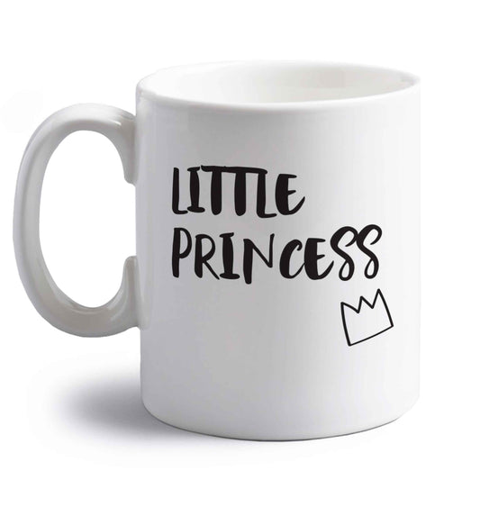 Little princess right handed white ceramic mug 