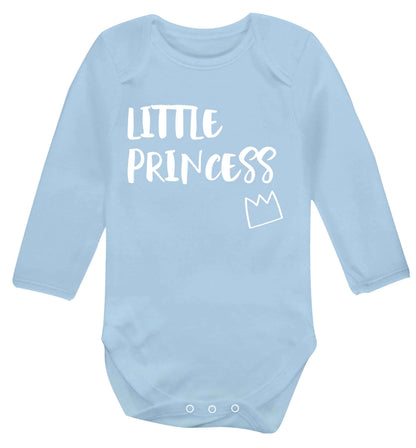 Little princess Baby Vest long sleeved pale blue 6-12 months