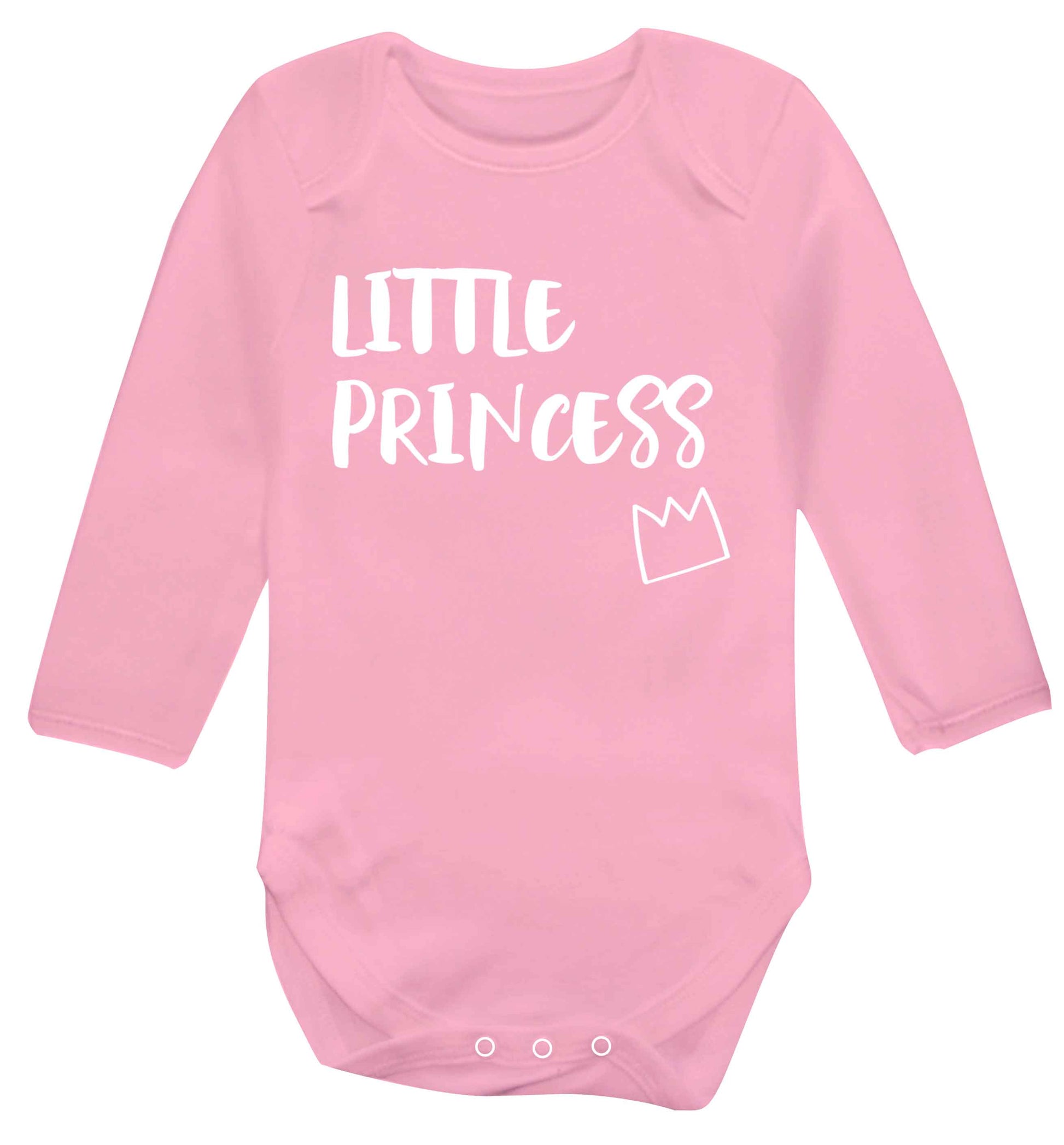 Little princess Baby Vest long sleeved pale pink 6-12 months