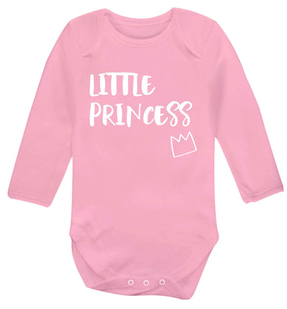 Little princess Baby Vest long sleeved pale pink 6-12 months