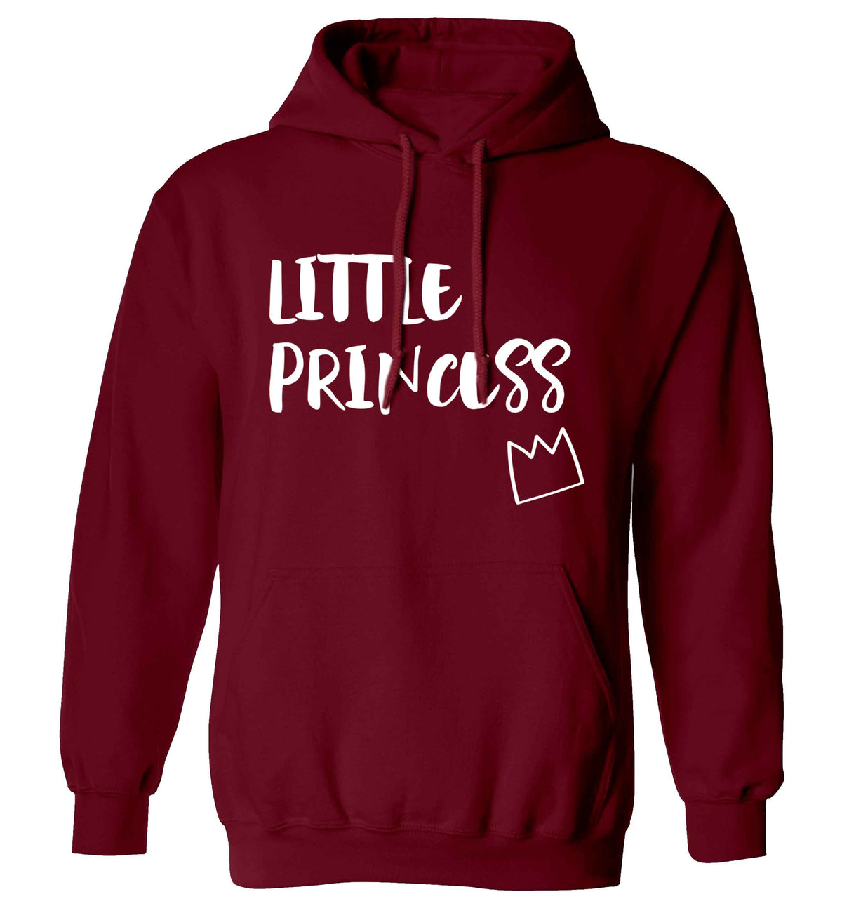 Little princess adults unisex maroon hoodie 2XL