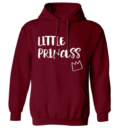 Little princess adults unisex maroon hoodie 2XL