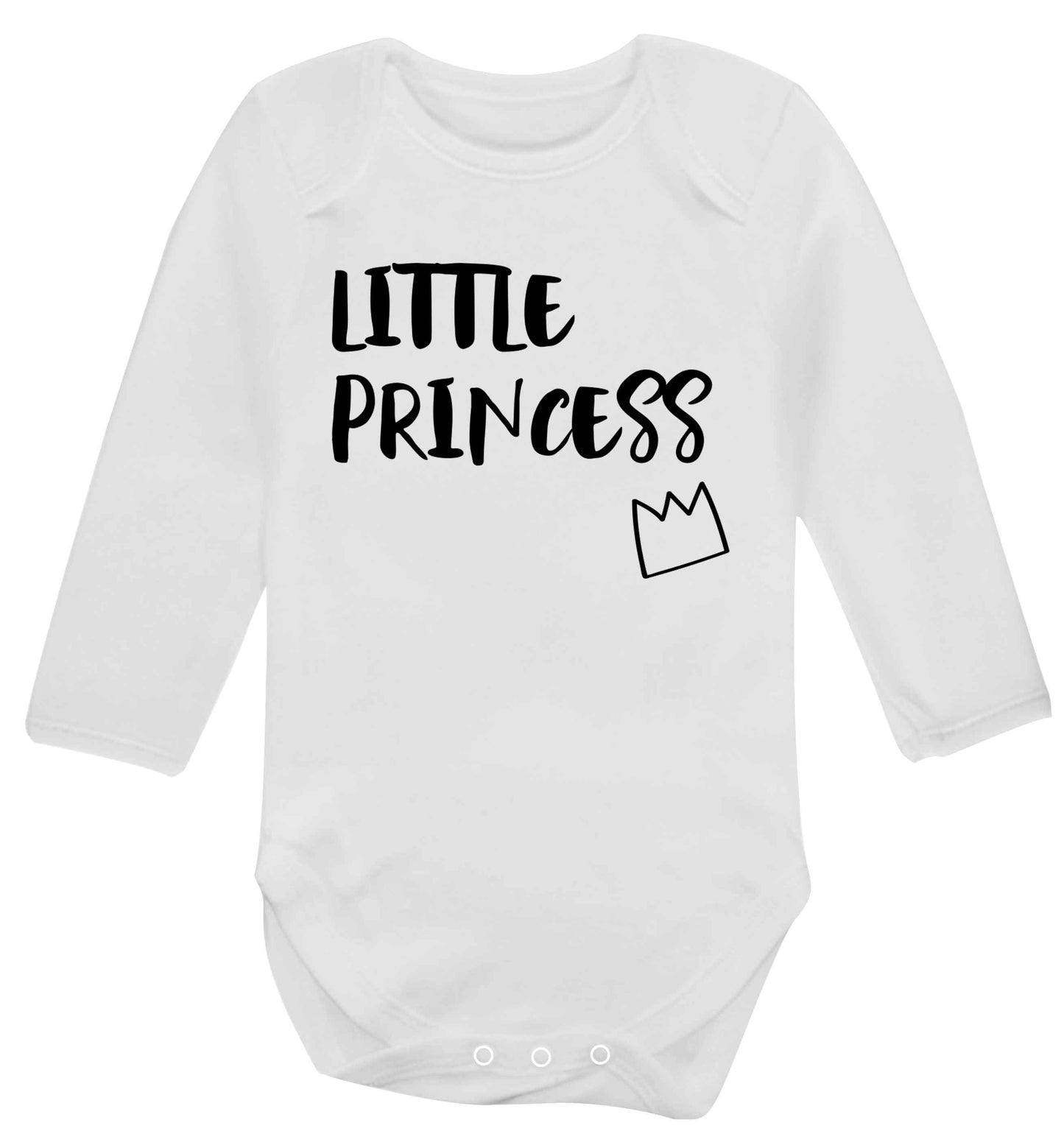 Little princess Baby Vest long sleeved white 6-12 months